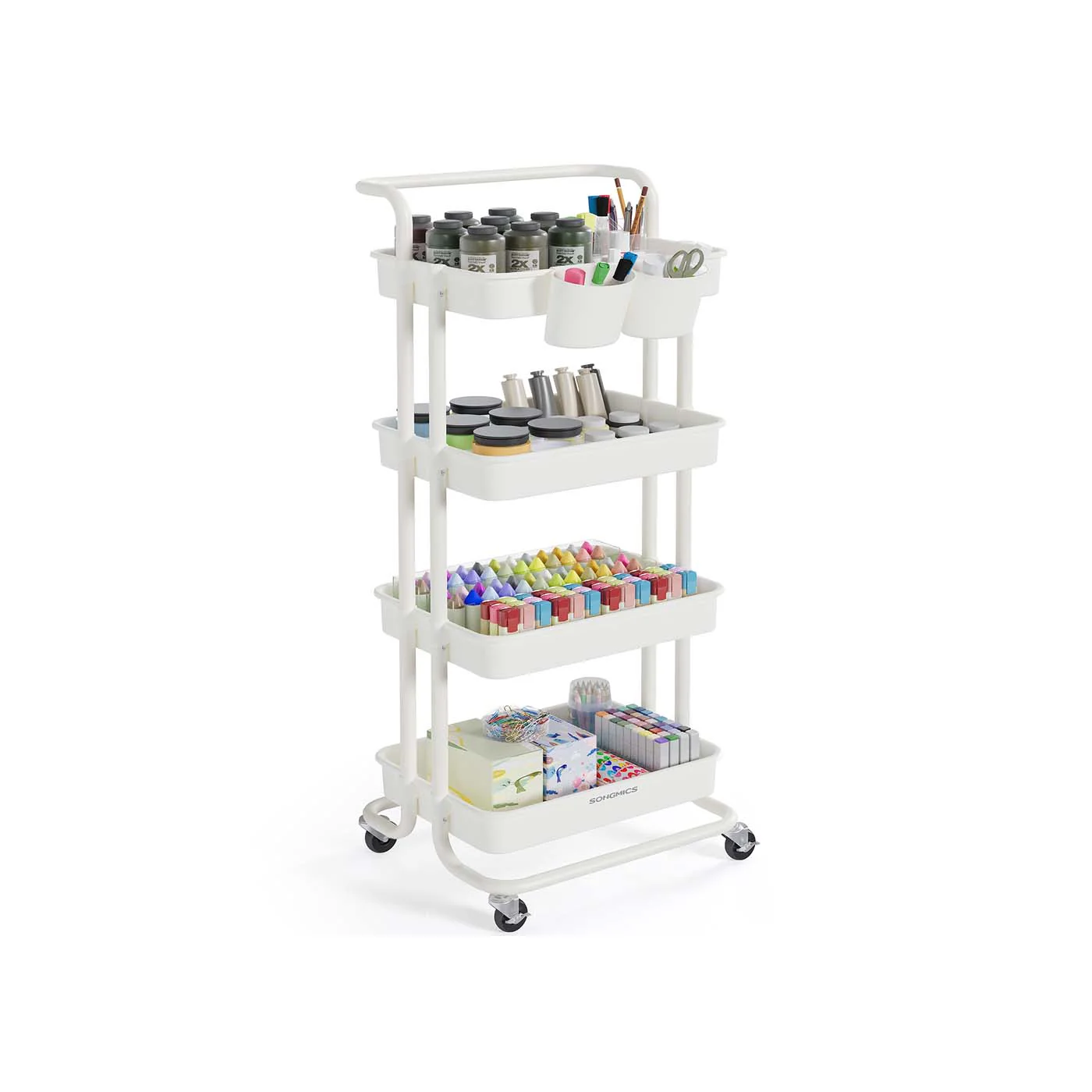 Carrello Multiuso con Ruote Manico e Organizzatori - Image 5