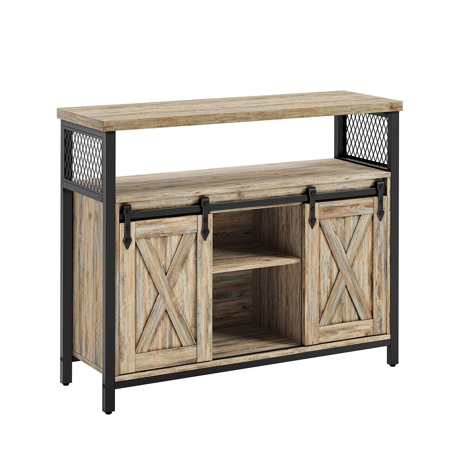 Credenza da Cucina Tavolo da Buffet con Ante Scorrevole - Image 4