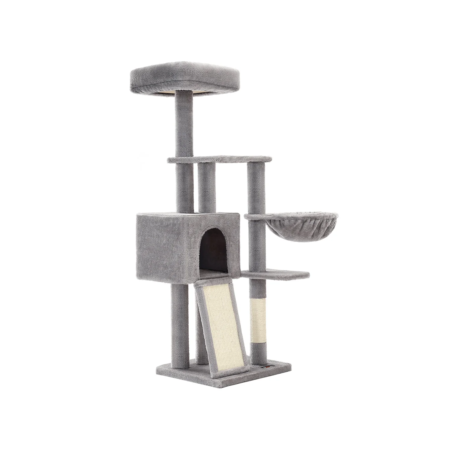 Albero per Gatti in Peluche a più Livelli con Copertura per Trespolo Lavabile - Image 2