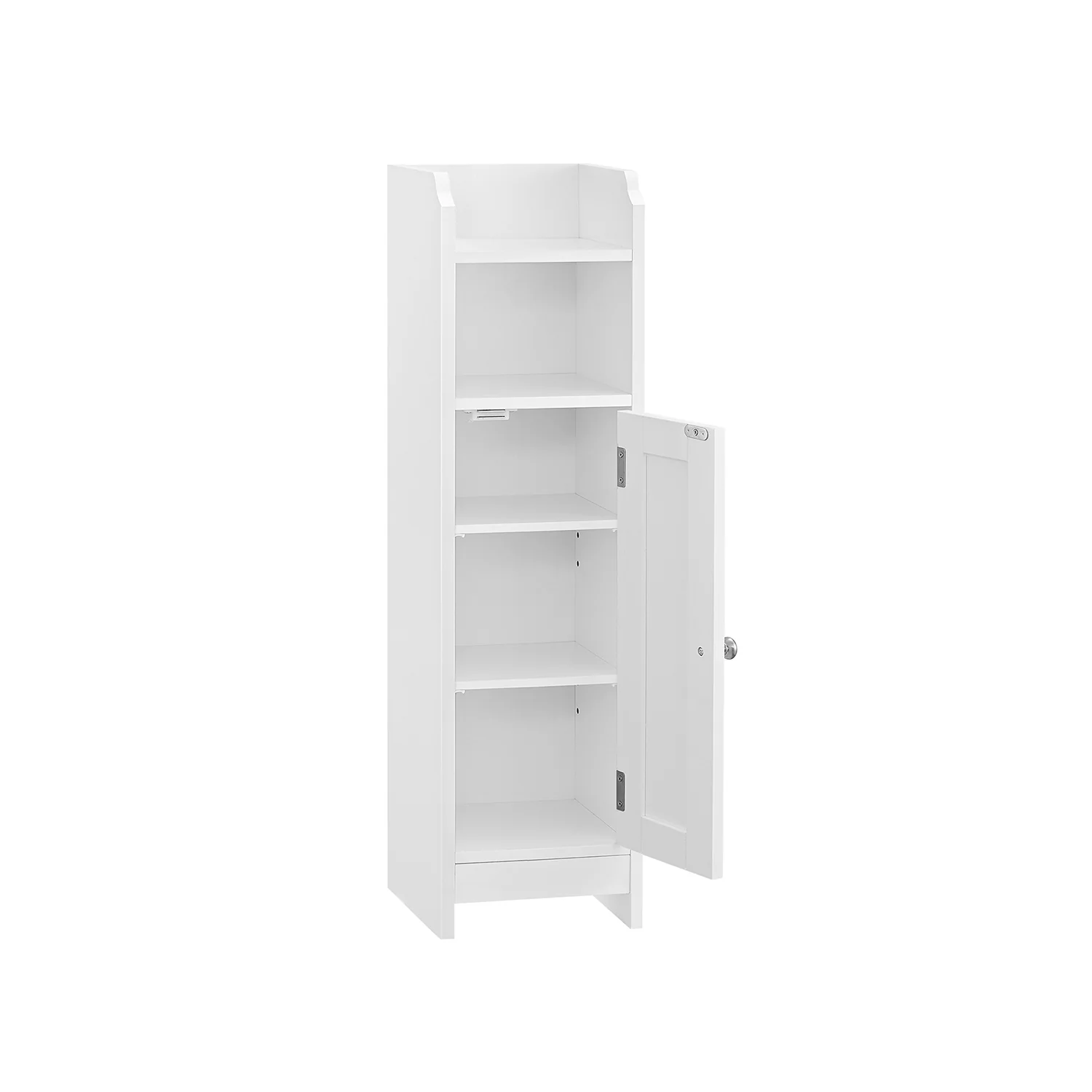 Mobile da Bagno Autoportante, Armadio Angolare per Bagno con Anta e Ripiani - Image 2