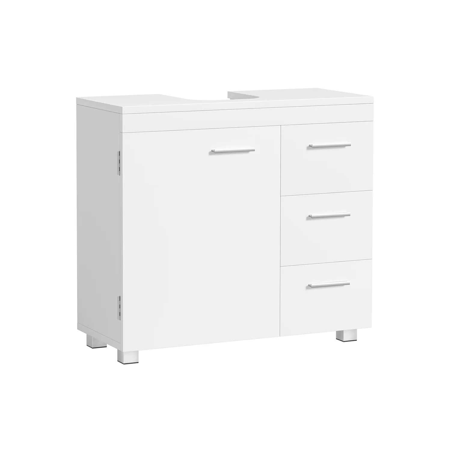 Mobile Sottolavabo per Bagno 30 x 70 x 64 cm Bianco Nuvola