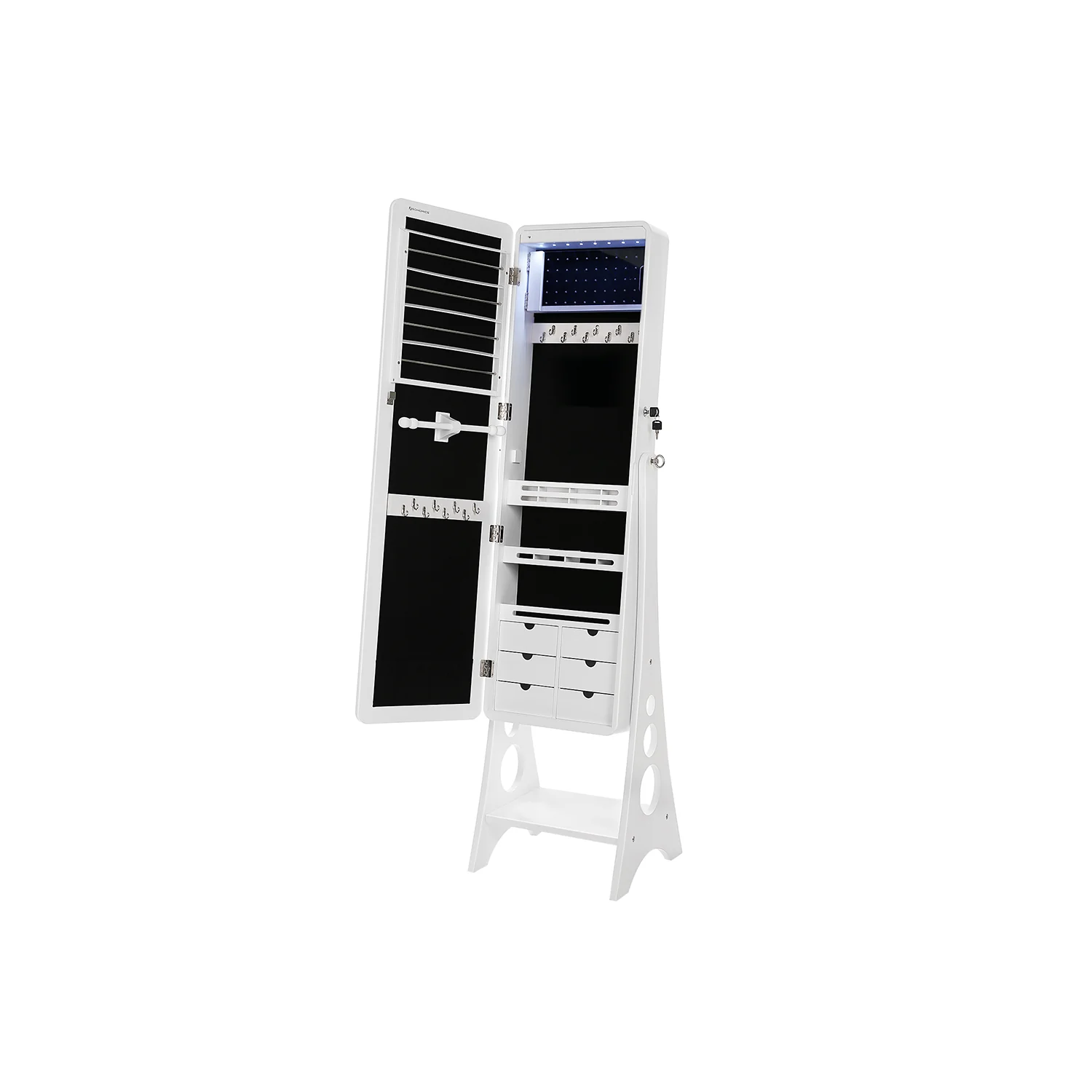 Armadietto Portagioielli con LED Interni