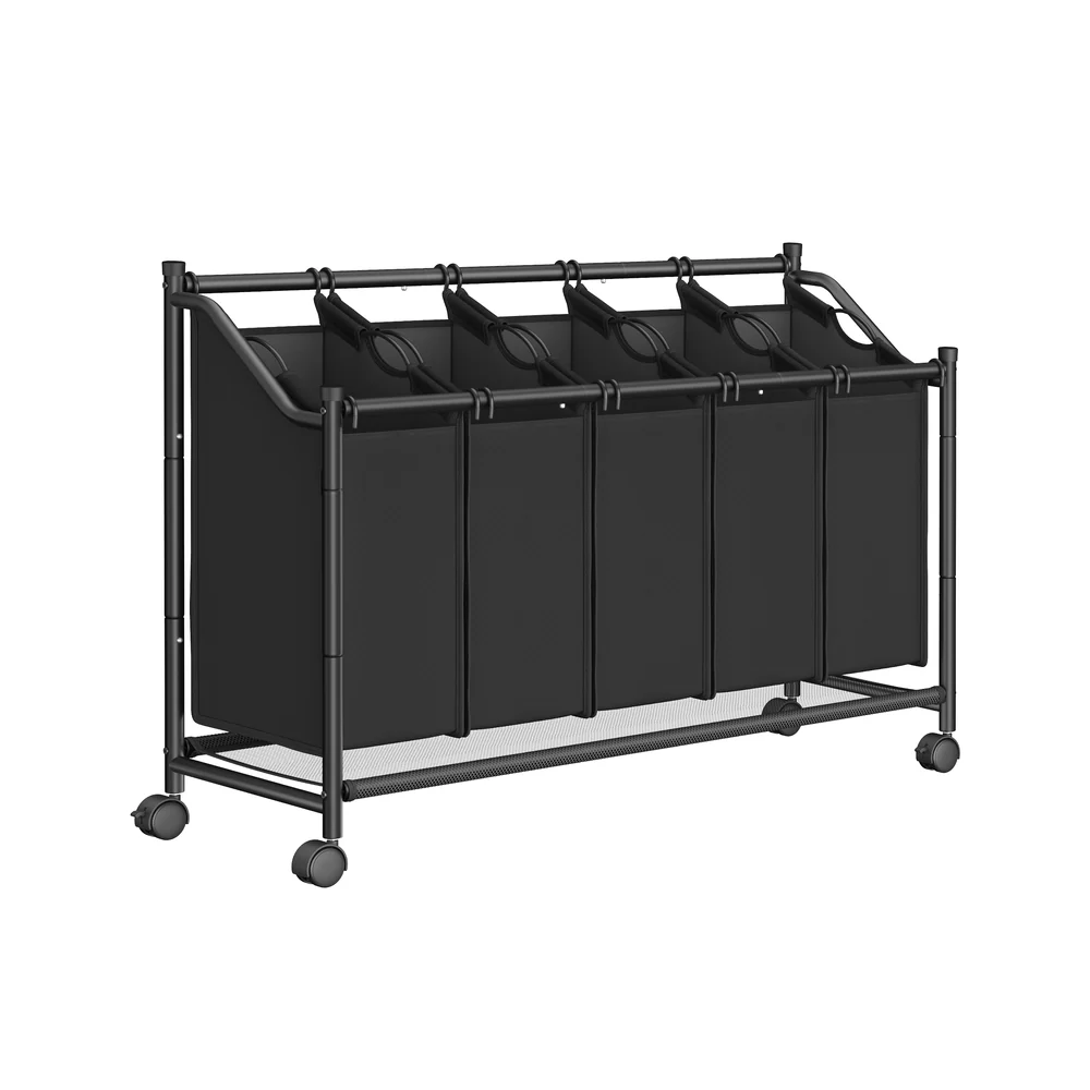 Carrello Portabiancheria con Sacchi Rimovibili per Lavanderia Camera da Letto - Image 6