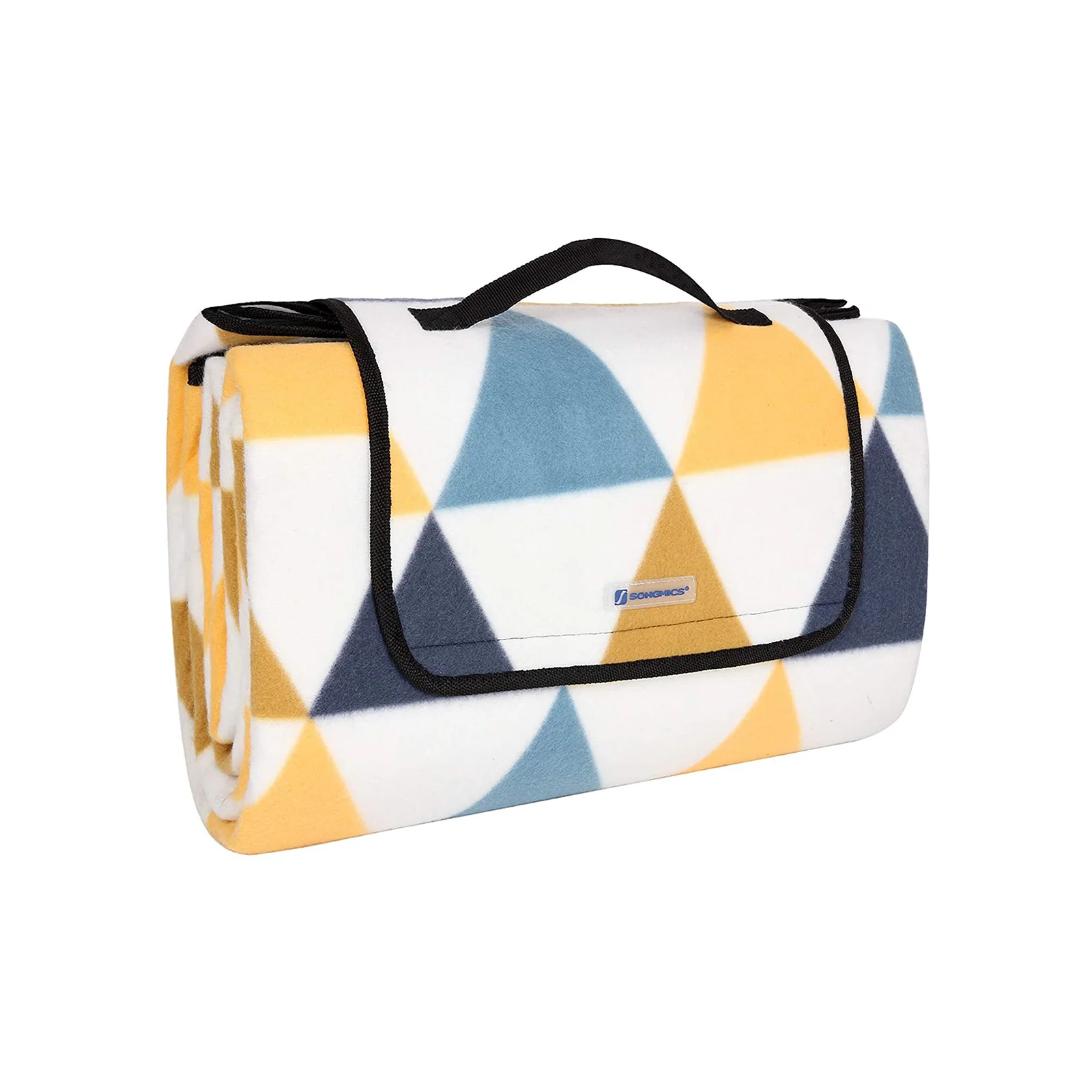 Coperta Picnic Motivo Triangolare Giallo e Blu