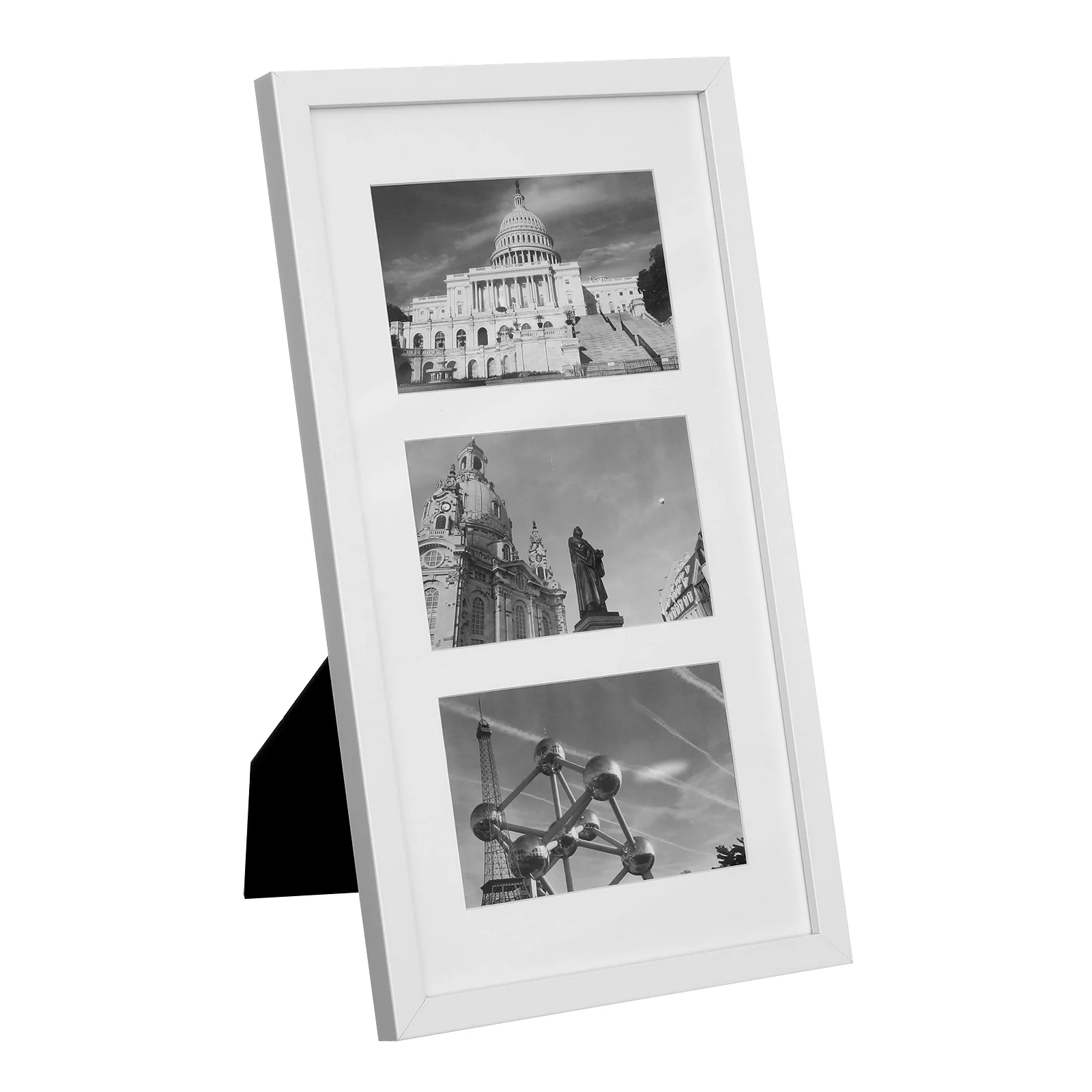 Cornice Tripla per 3 Foto Bianco