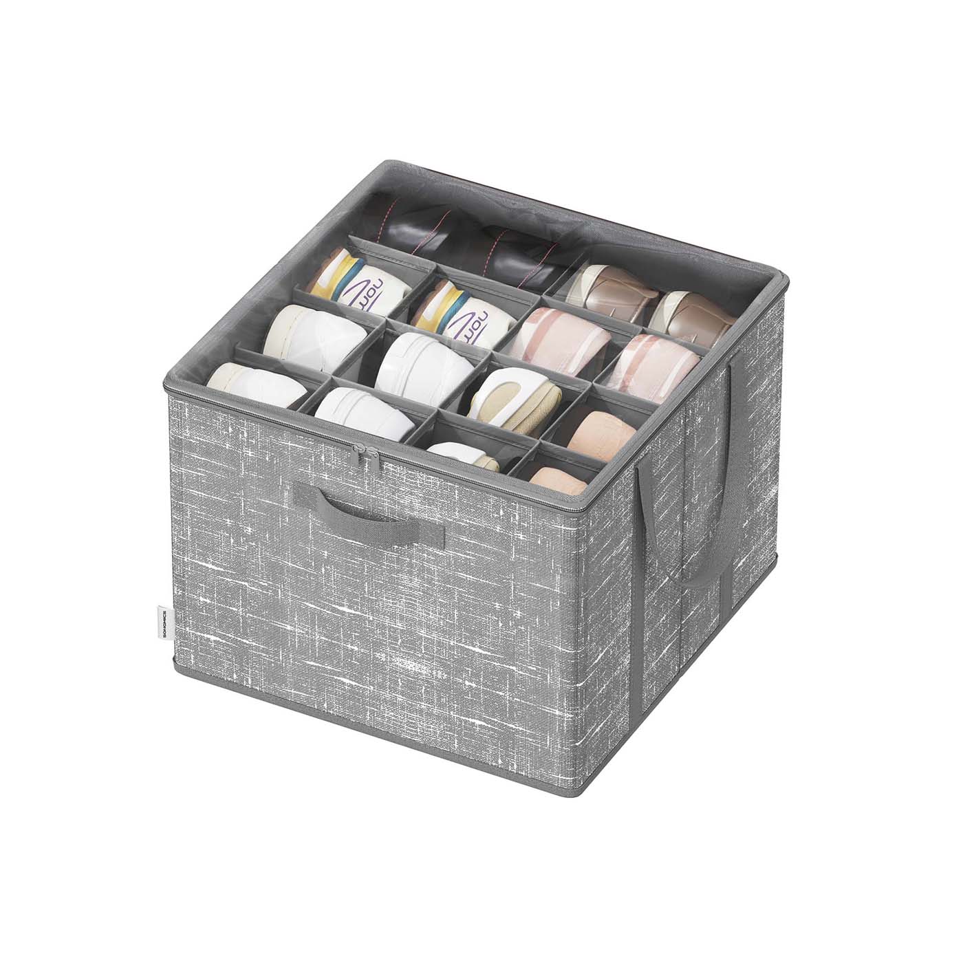 Organizer scarpe con maniglie e coperchio trasparente salvaspazio - Image 2