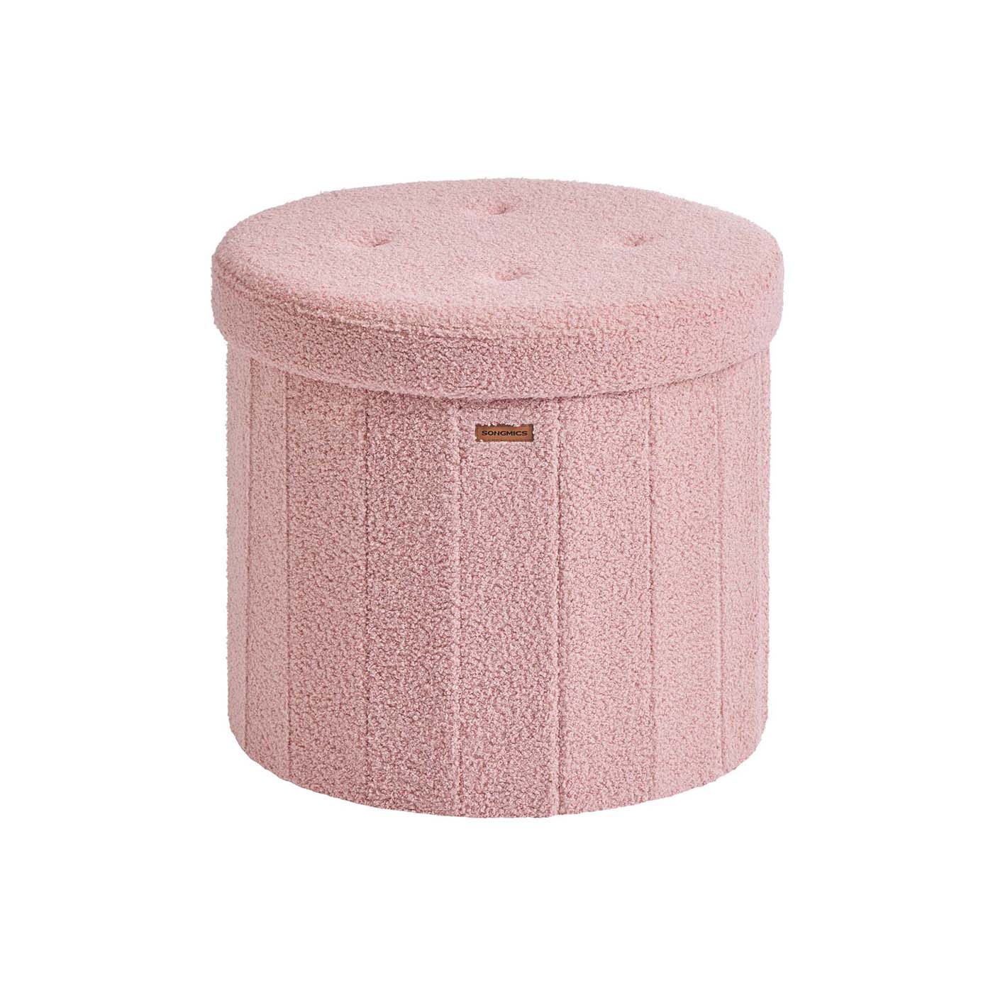 Pouf contenitore rotondo pieghevole