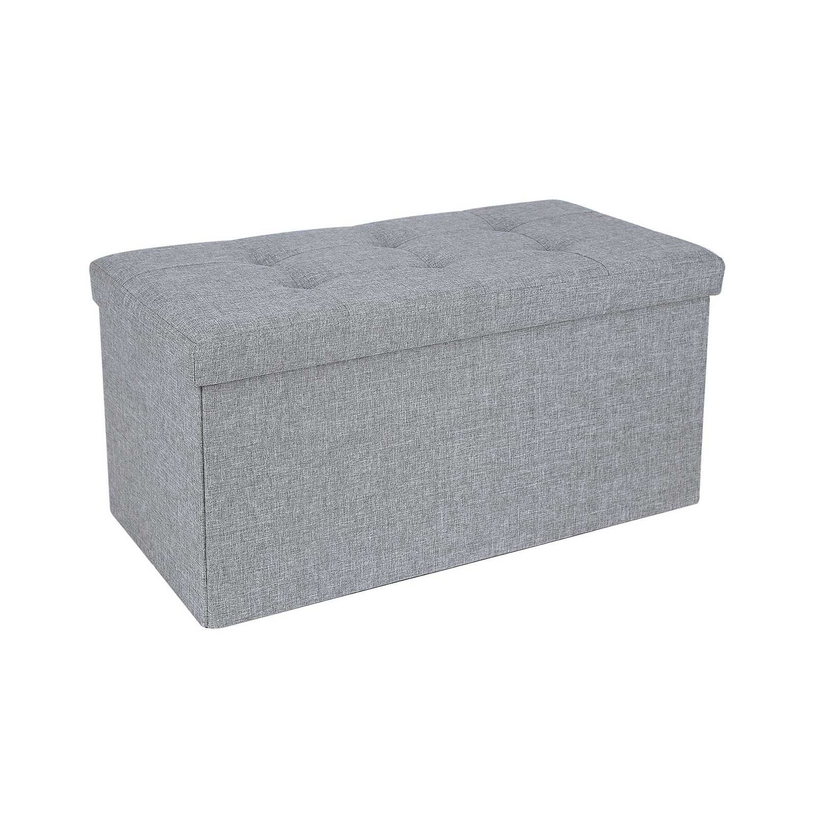 Pouf Panca Contenitore con Coperchio Sollevabile - Image 2