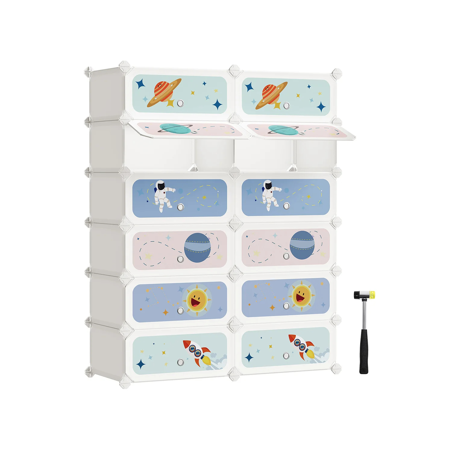 Scarpiera a Scomparti per Bambini Modulare ad Incastro in Plastica - Image 4