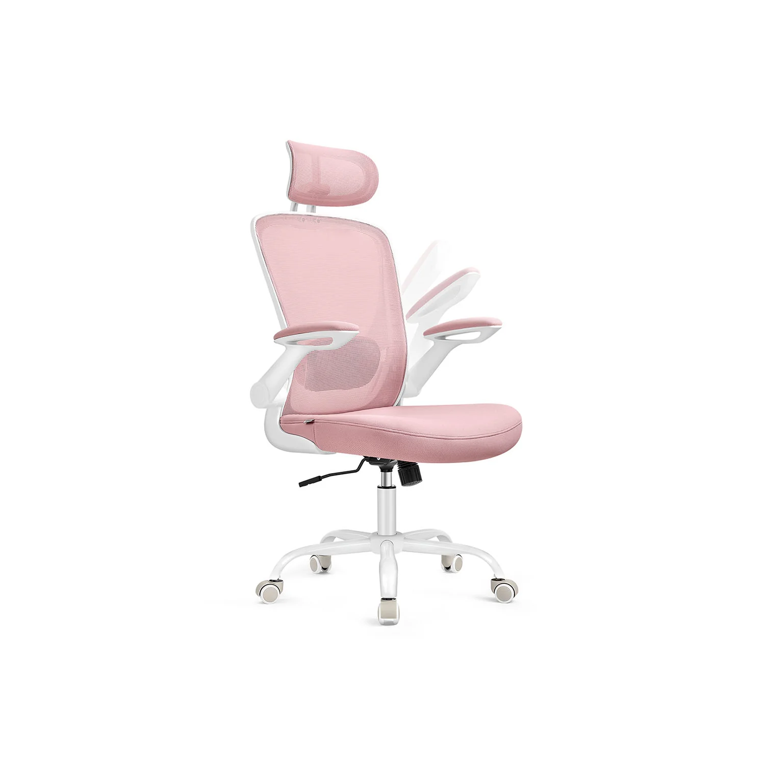 Sedia da Ufficio di Rete con Braccioli Pieghevoli - Image 3