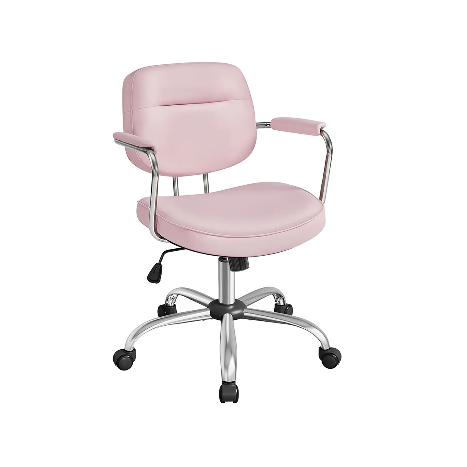 Sedia da Ufficio Girevole Regolabile Ergonomico con Braccioli Nero Inchiostro - Image 4