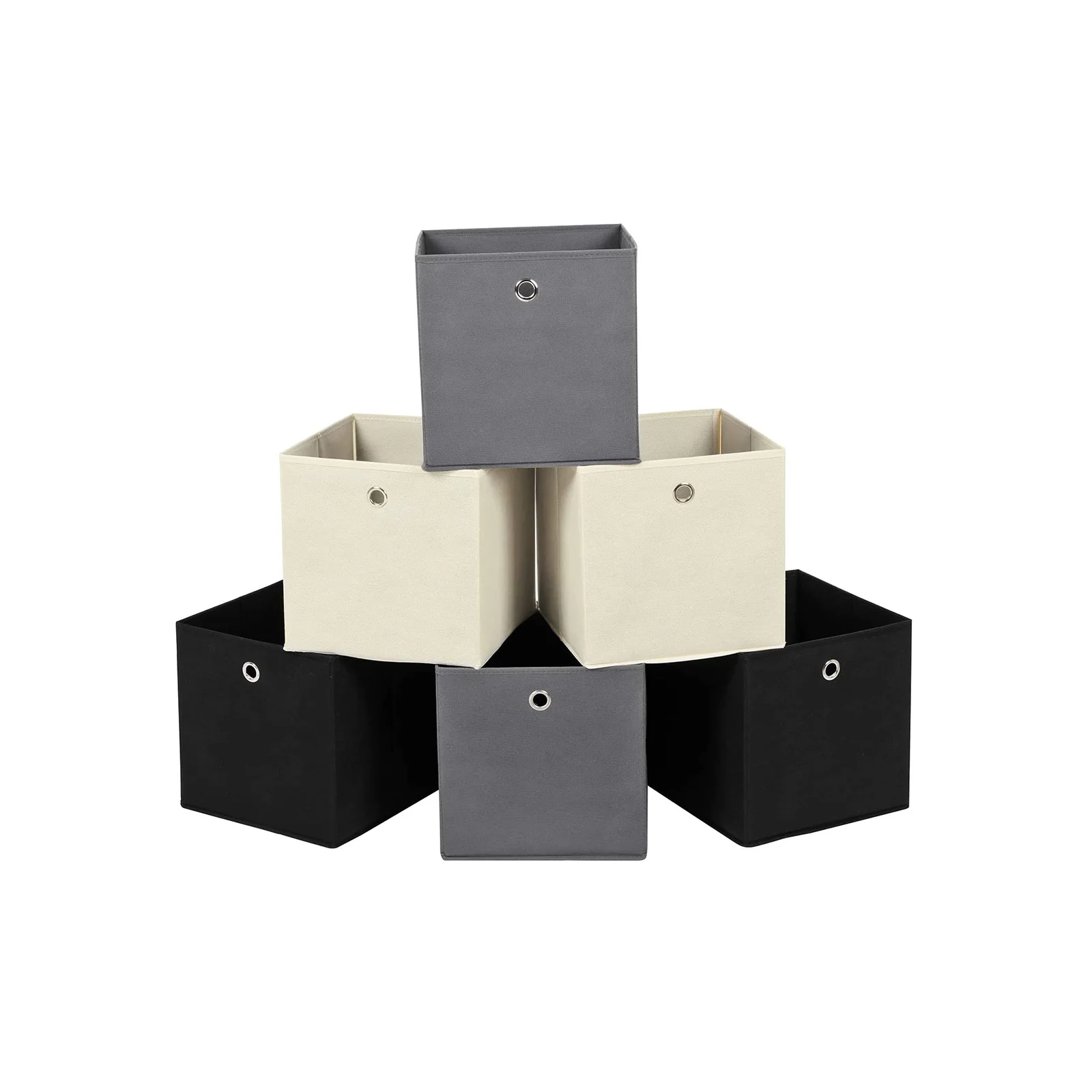 Set da 6 Scatole Portaoggetti Contenitori in Tessuto - Image 2