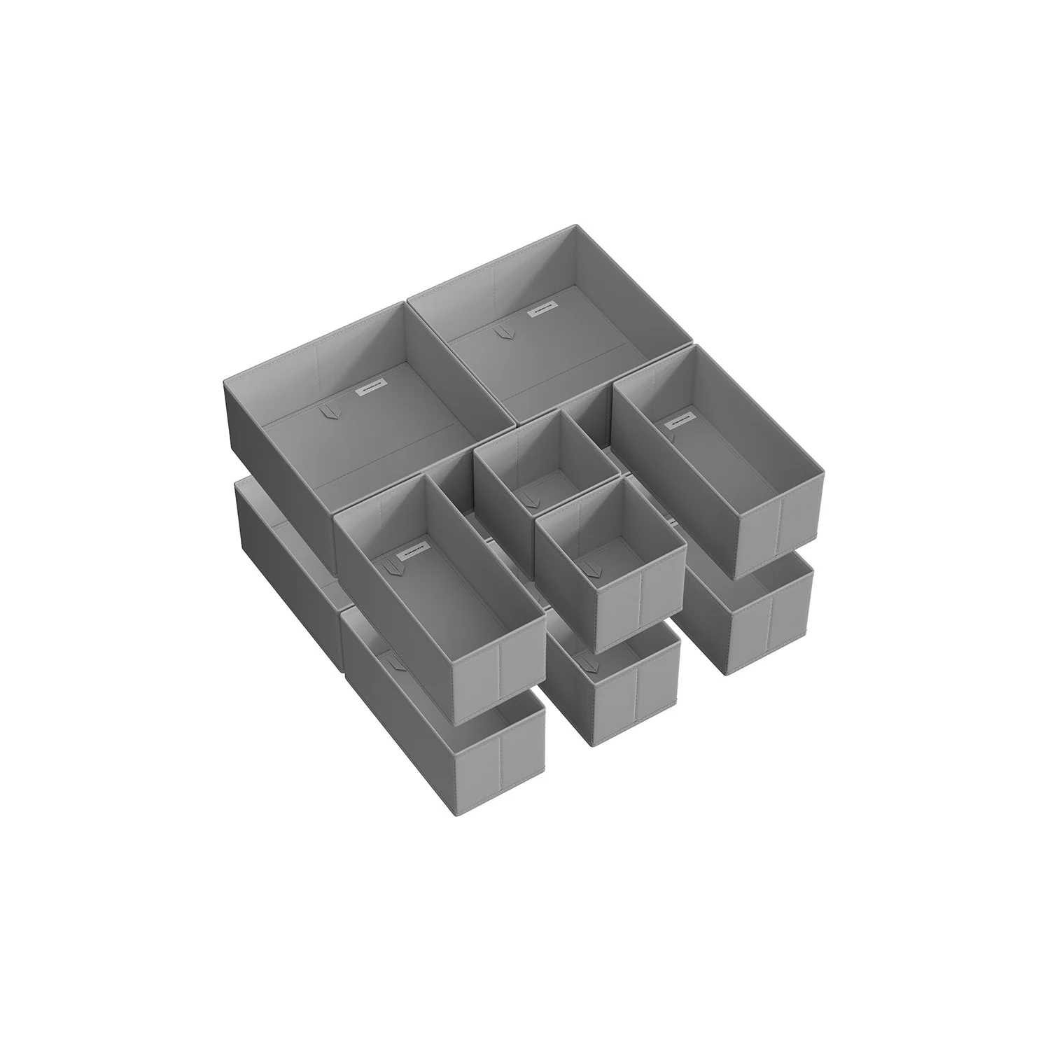 Set di Divisori per Cassetti Armadio Pieghevole in Tessuto Simil Lino - Image 2