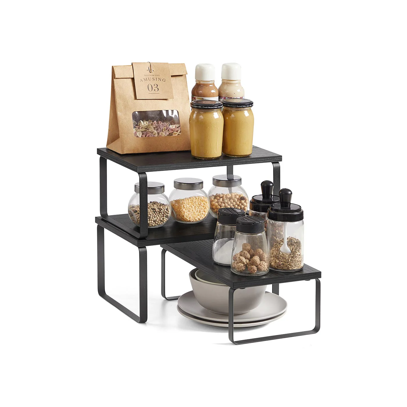 Set di Scaffali da Banco Impilabili