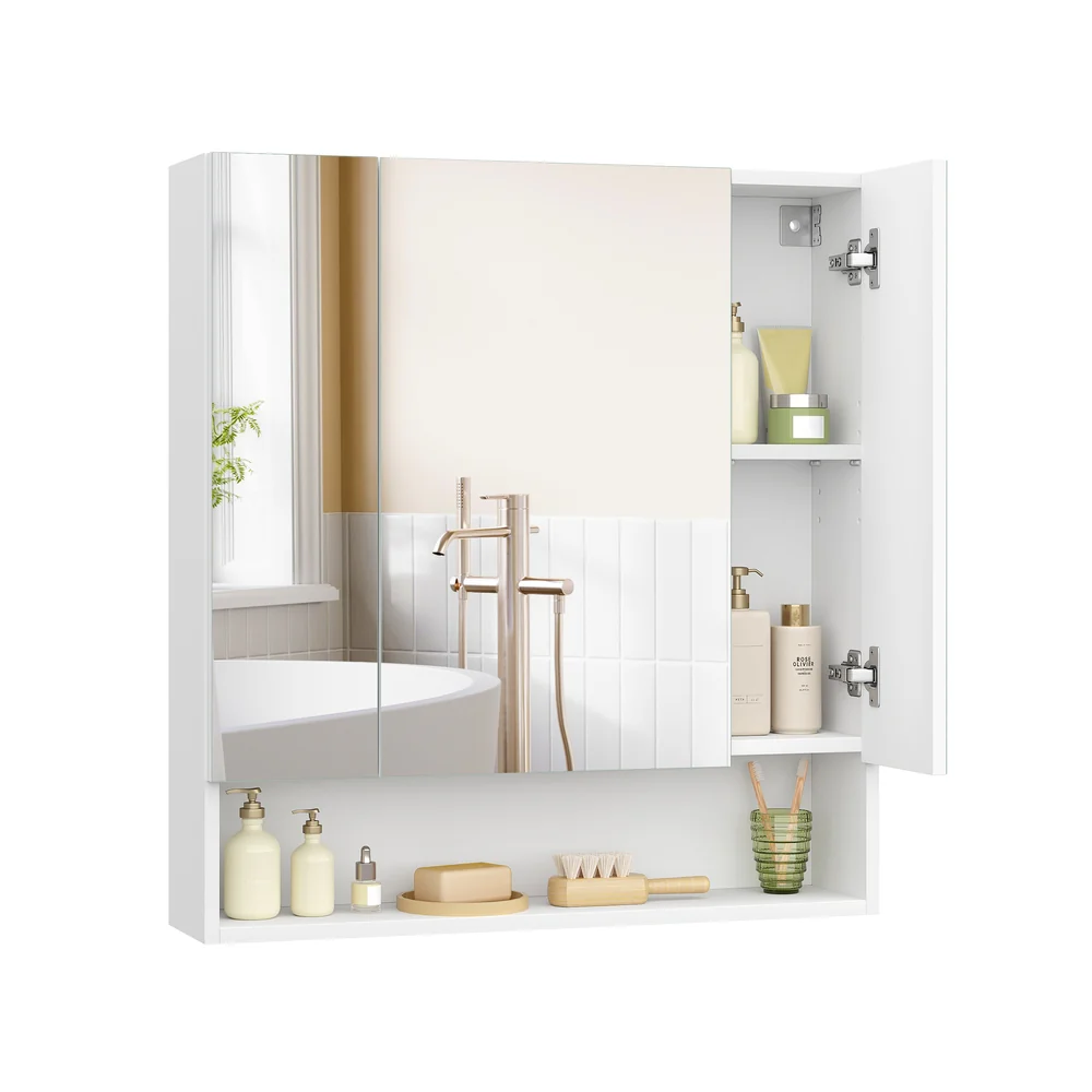 Armadietto Bagno da Muro con Ante a Specchio Stile Moderno