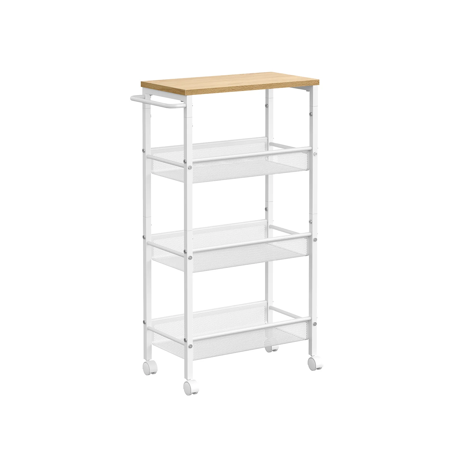 Carrello Carrello Cucina con Ruote Struttura in Acciaio Maniglia - Image 2