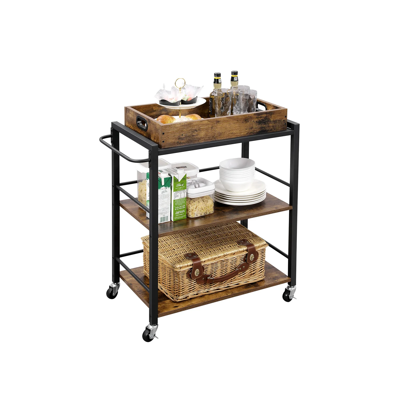 Carrello da Cucina con Vassoio Rimovibile