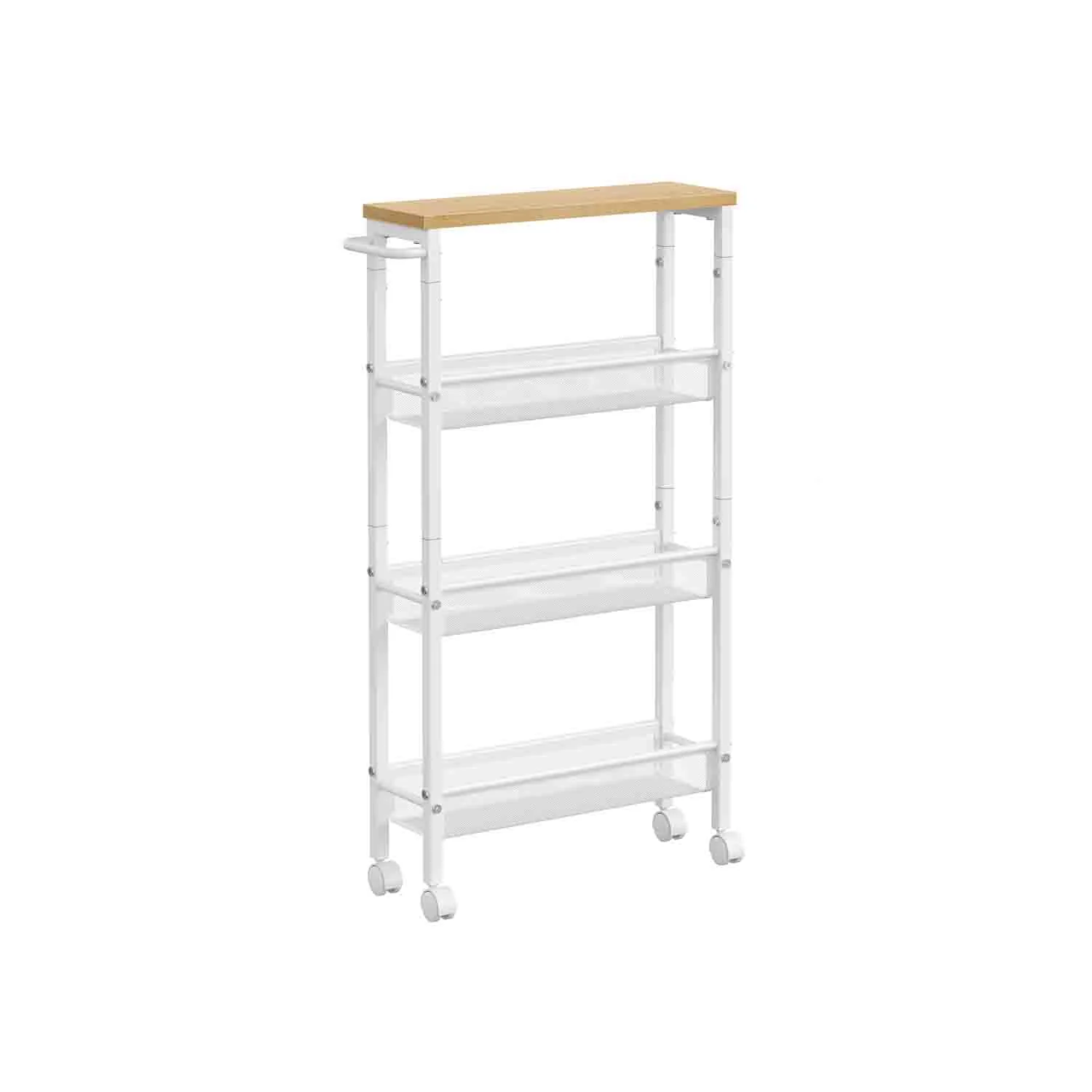 Carrello Cucina Salvaspazio con Ruote Struttura in Acciaio Maniglia - Image 2