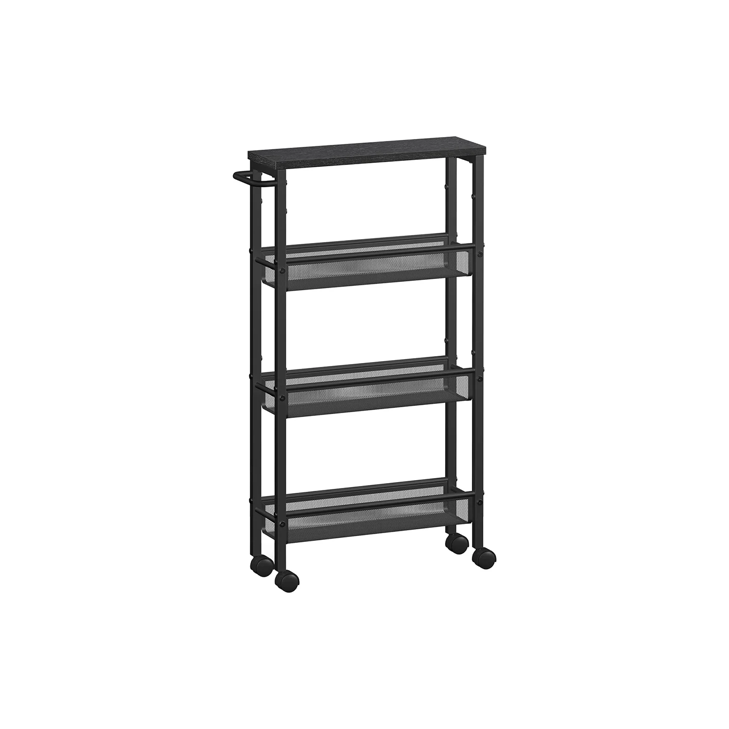 Carrello Cucina Salvaspazio con Ruote Struttura in Acciaio Maniglia - Image 3