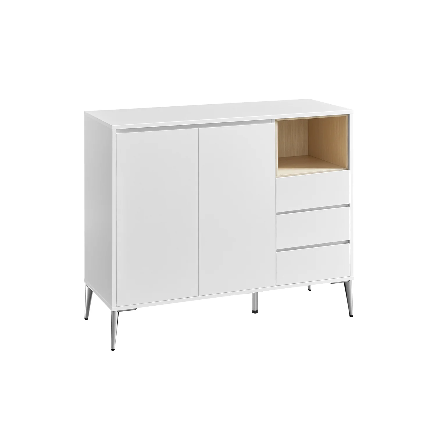 Credenza con Ante e Ripiano Regolabilie Bianco Nuvola
