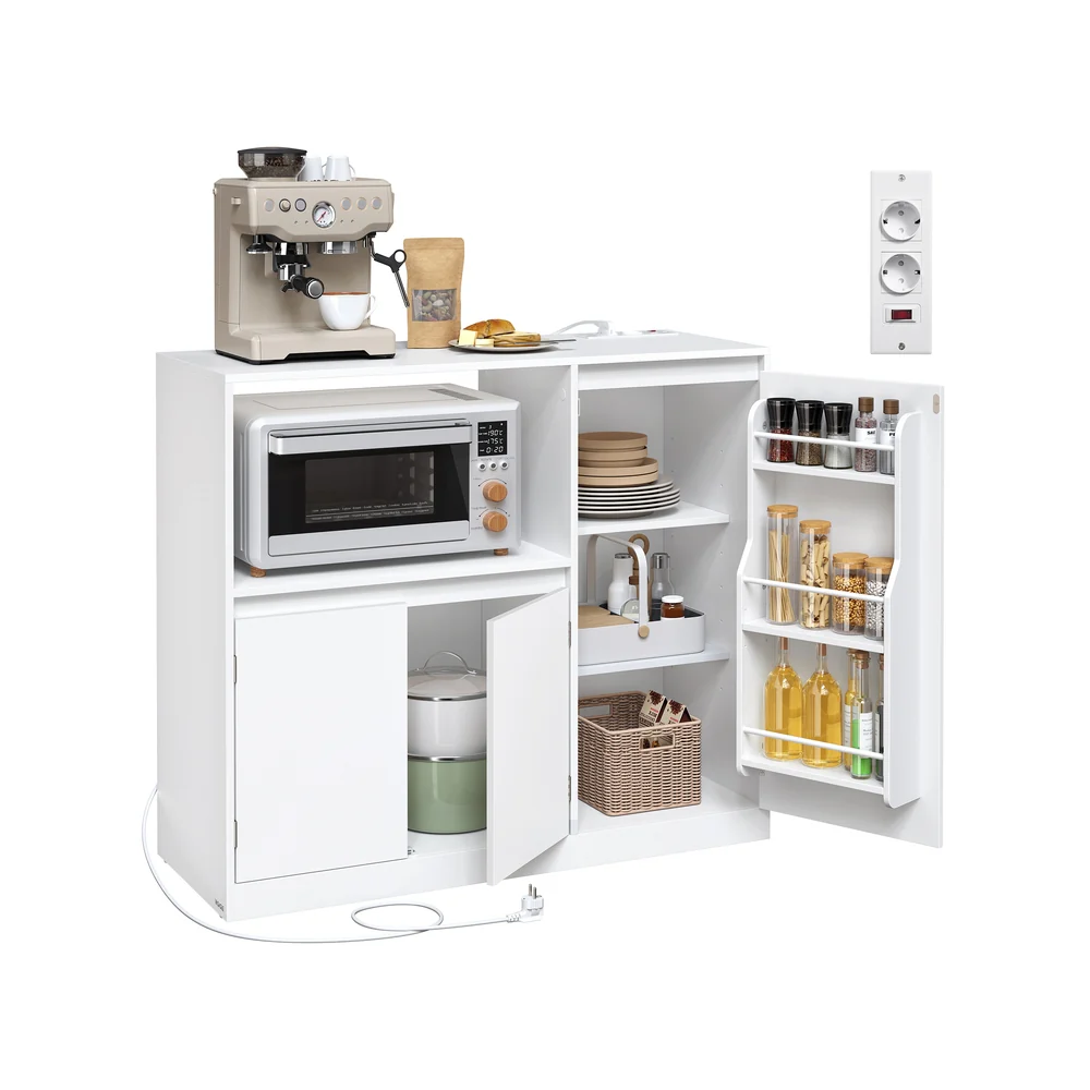 CUSTOS Collezione - Credenza da cucina con ripiani regolabili e vano aperto