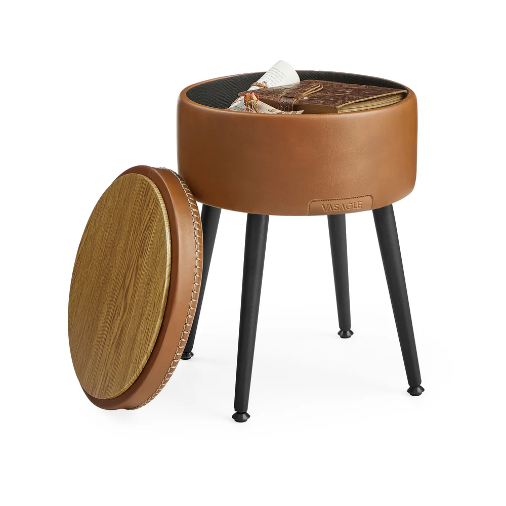 EKHO Collezione Sgabello Pouf Contenitore Rivestimento Cuciture - Image 3