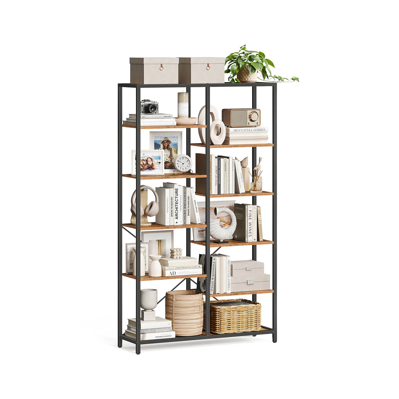 Libreria Scaffale Portaoggetti Capiente per Soggiorno Bagno Cucina Corridoio - Image 2