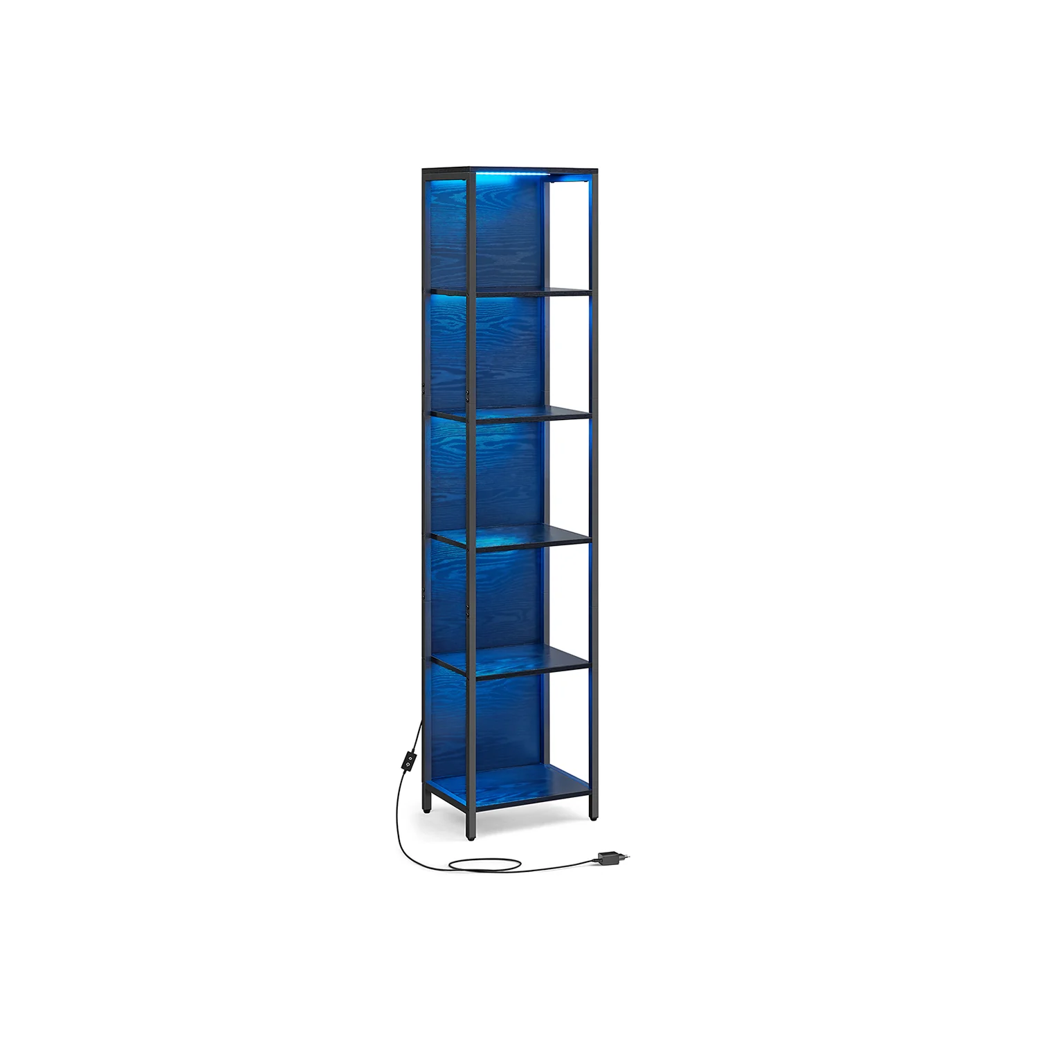 Libreria Scaffale con Luce LED Dimmerabile con Struttura in Acciaio - Image 2