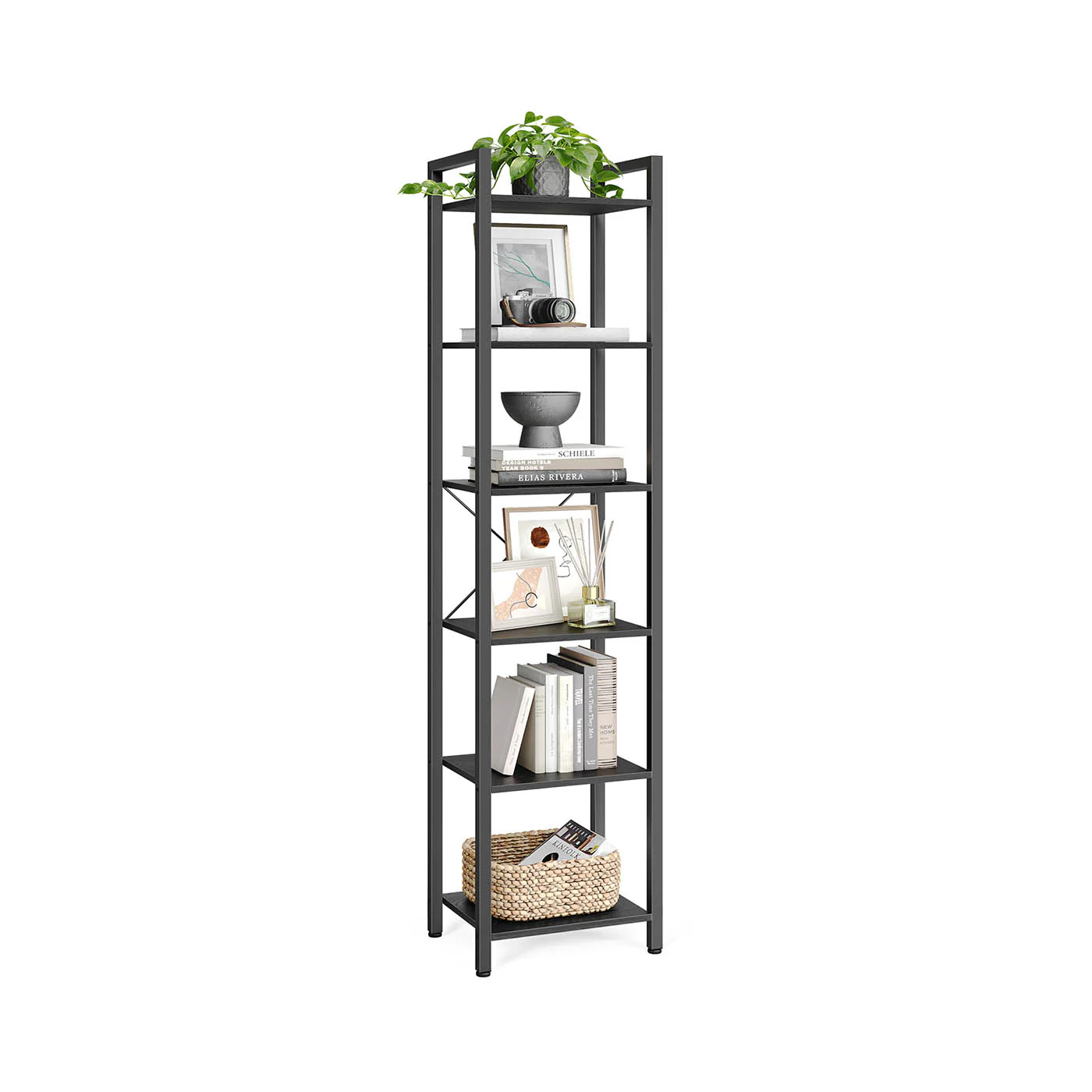Scaffale Libreria per Ufficio Studio Soggiorno Camera da Letto Stile Industriale - Image 4