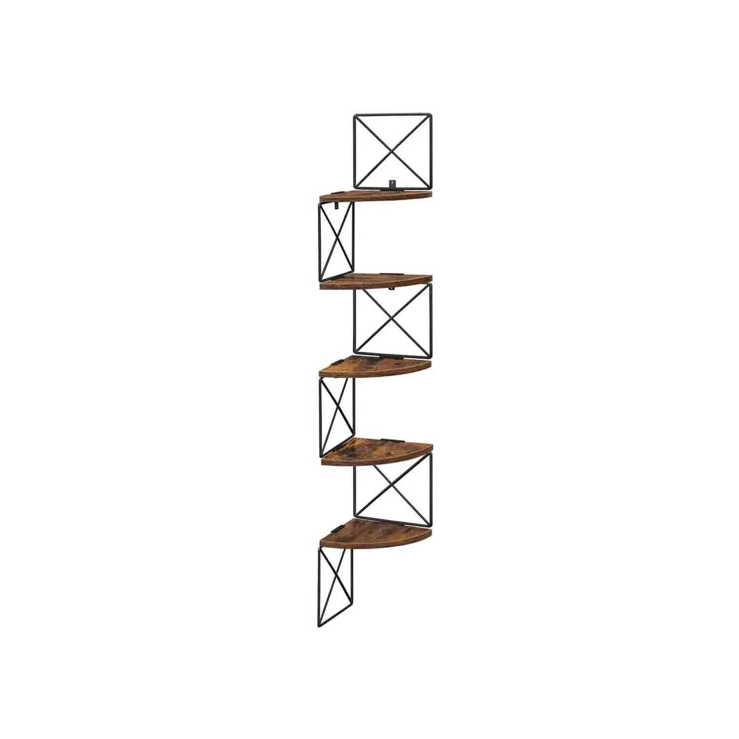 VASAGLE Scaffale Angolare a Parete con 5 Ripiani
