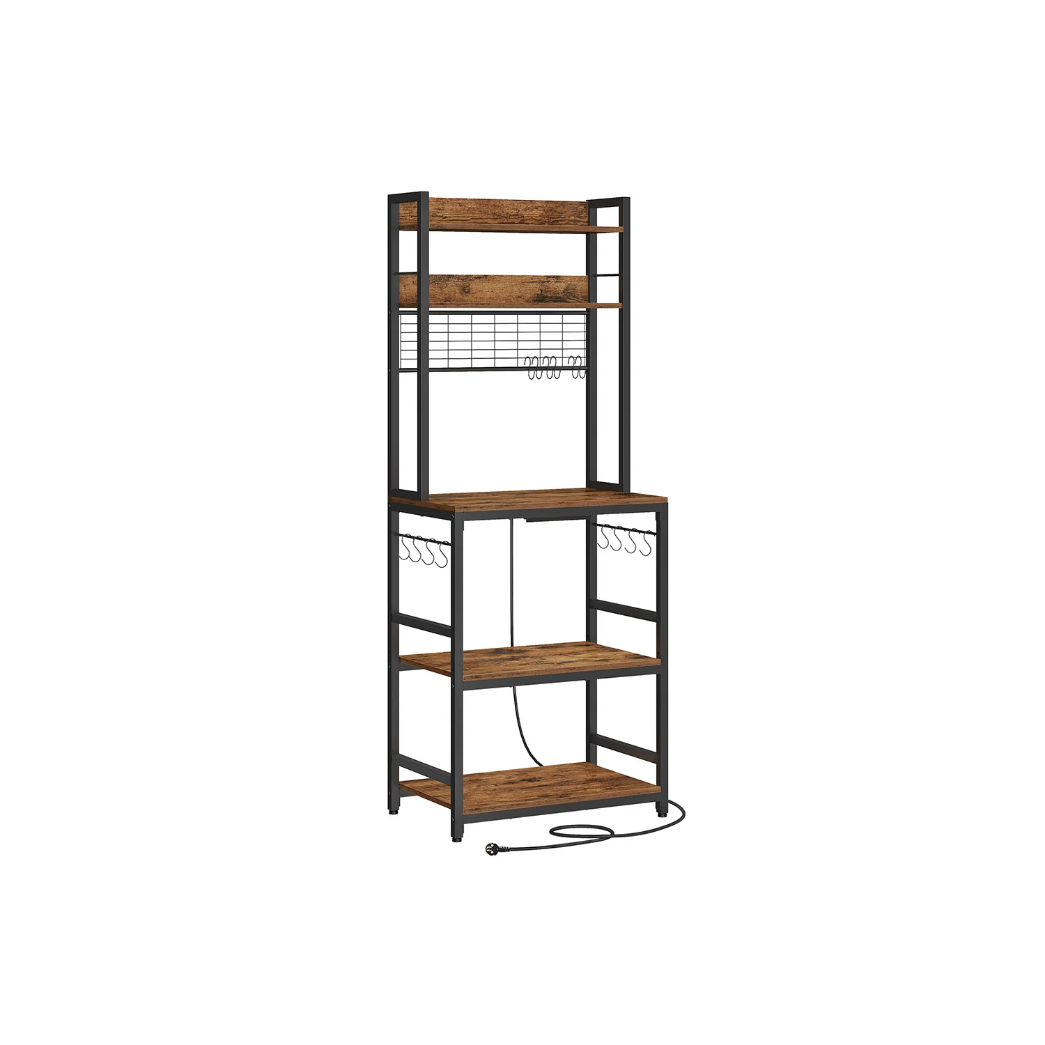 Scaffale da Cucina con Prese Ganci per Microonde - Image 3
