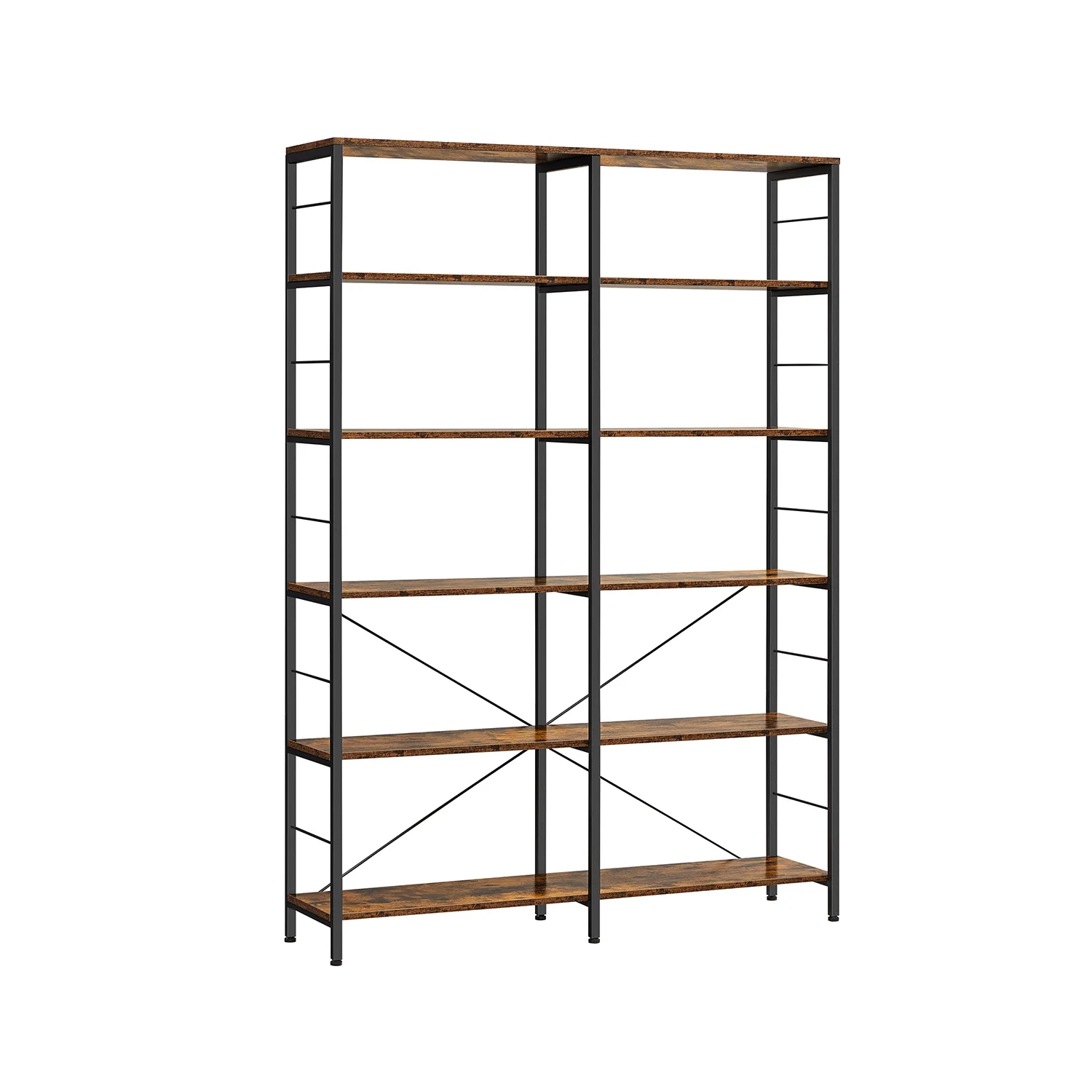 Scaffale Portaoggetti a 6 Ripiani Nero